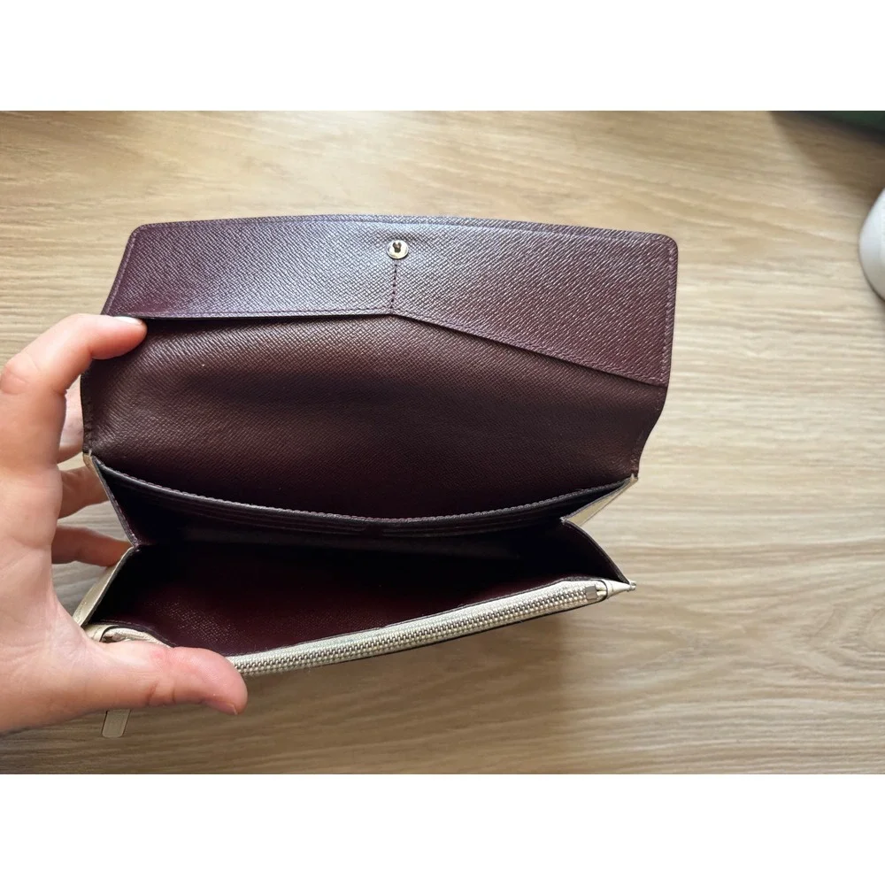 Louis Vuitton Sarah Wallet Epi Leather Tri-Color Black Pink Cream M61394